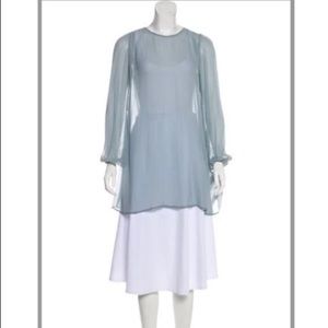 Semi-sheer mini dress